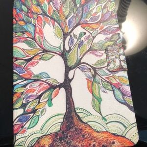 Colorful Tree Print Tablet Sleeve - Multicolor